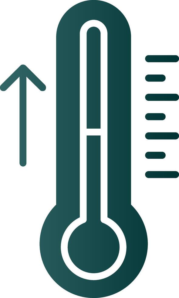 thermometer glyph helling icoon vector