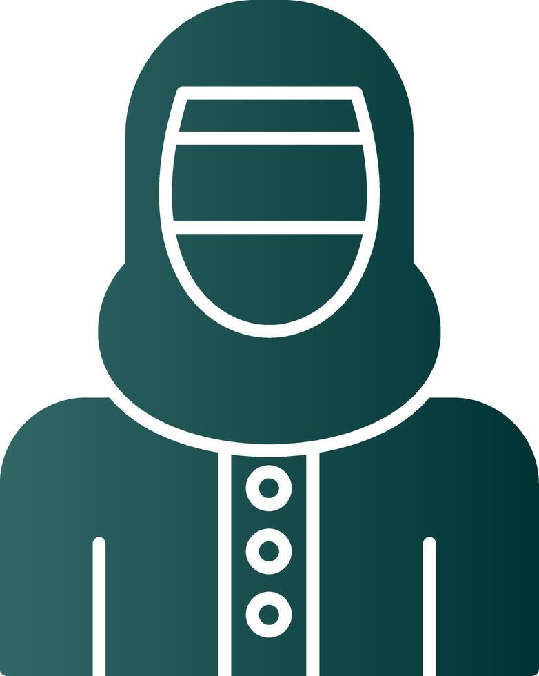 vrouw met Niqab glyph helling icoon vector