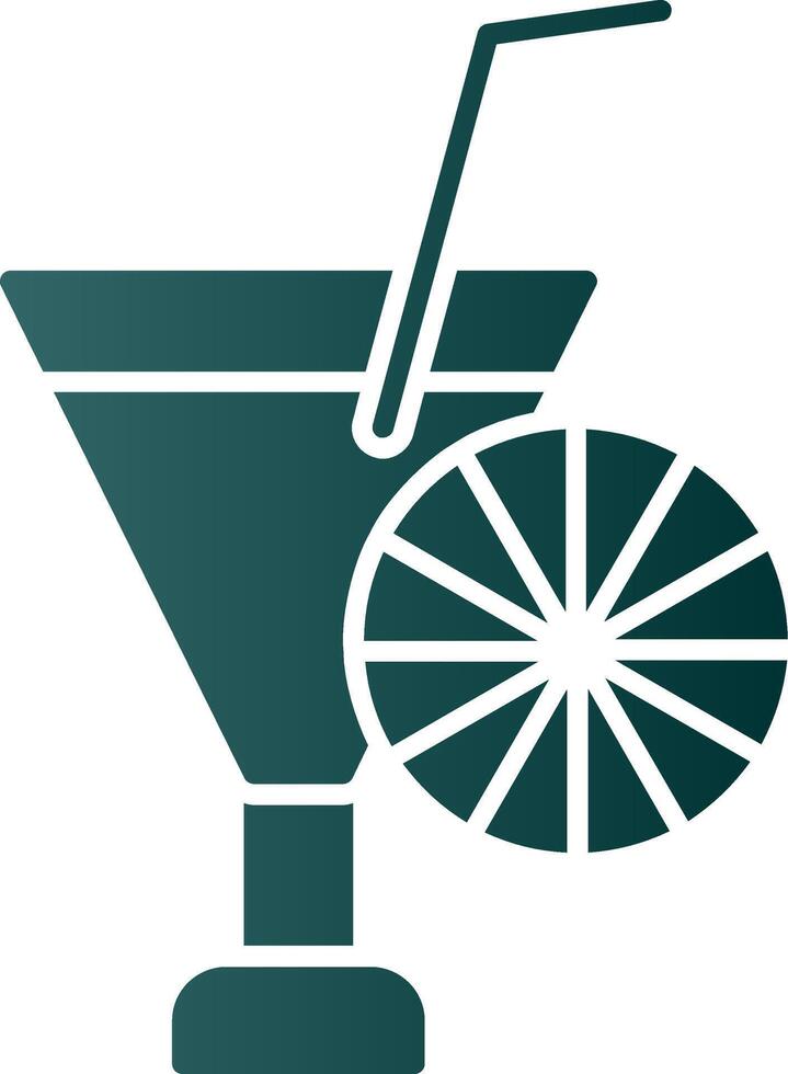 cocktail glyph helling icoon vector