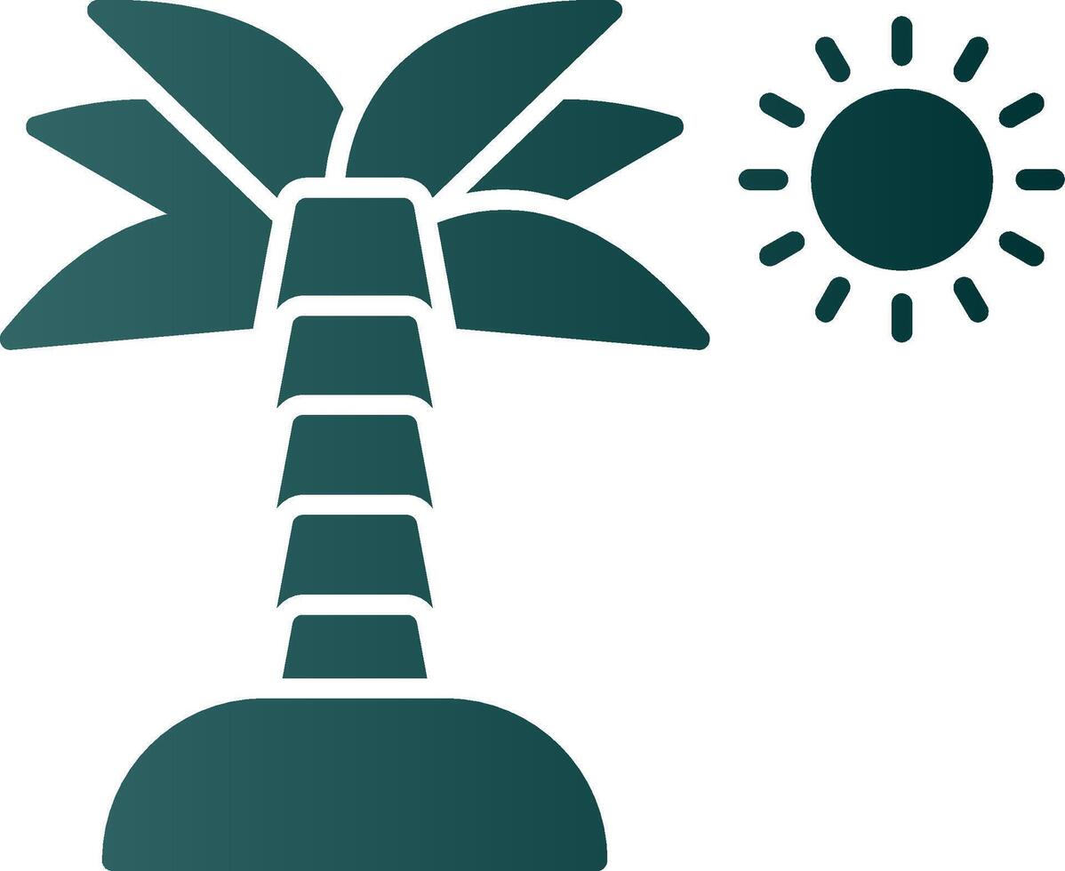 palm boom glyph helling icoon vector