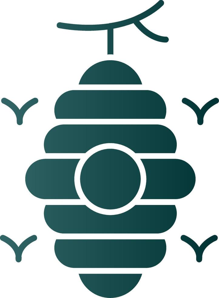 bijenkorf glyph helling icoon vector