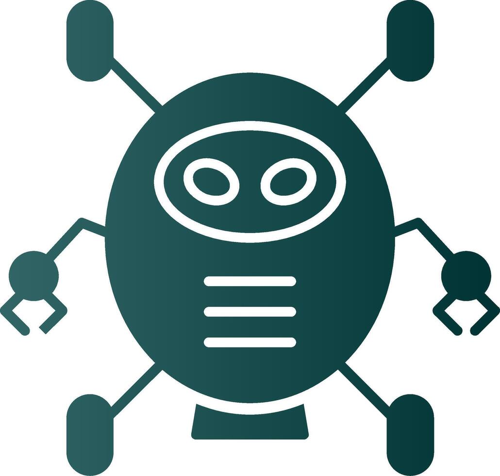 robotica glyph helling icoon vector