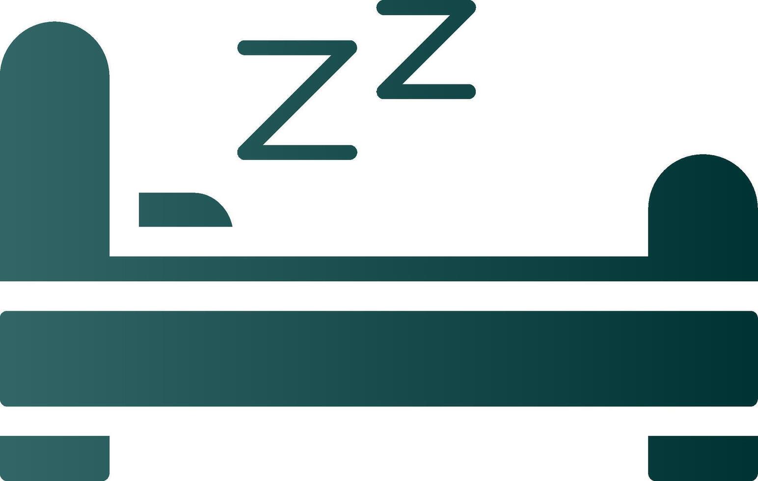 bed glyph helling icoon vector