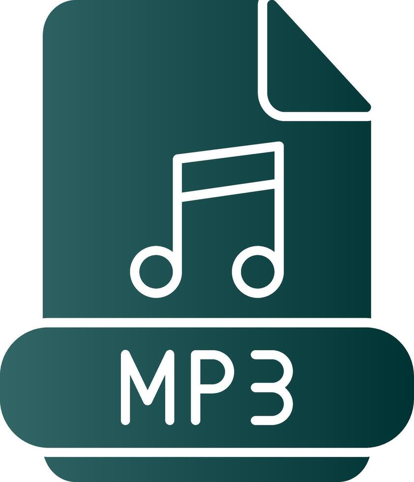 mp3 glyph helling icoon vector