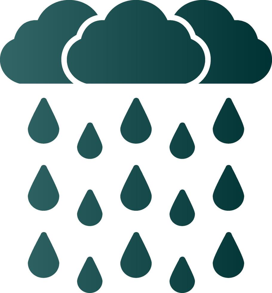 zwaar regen glyph helling icoon vector