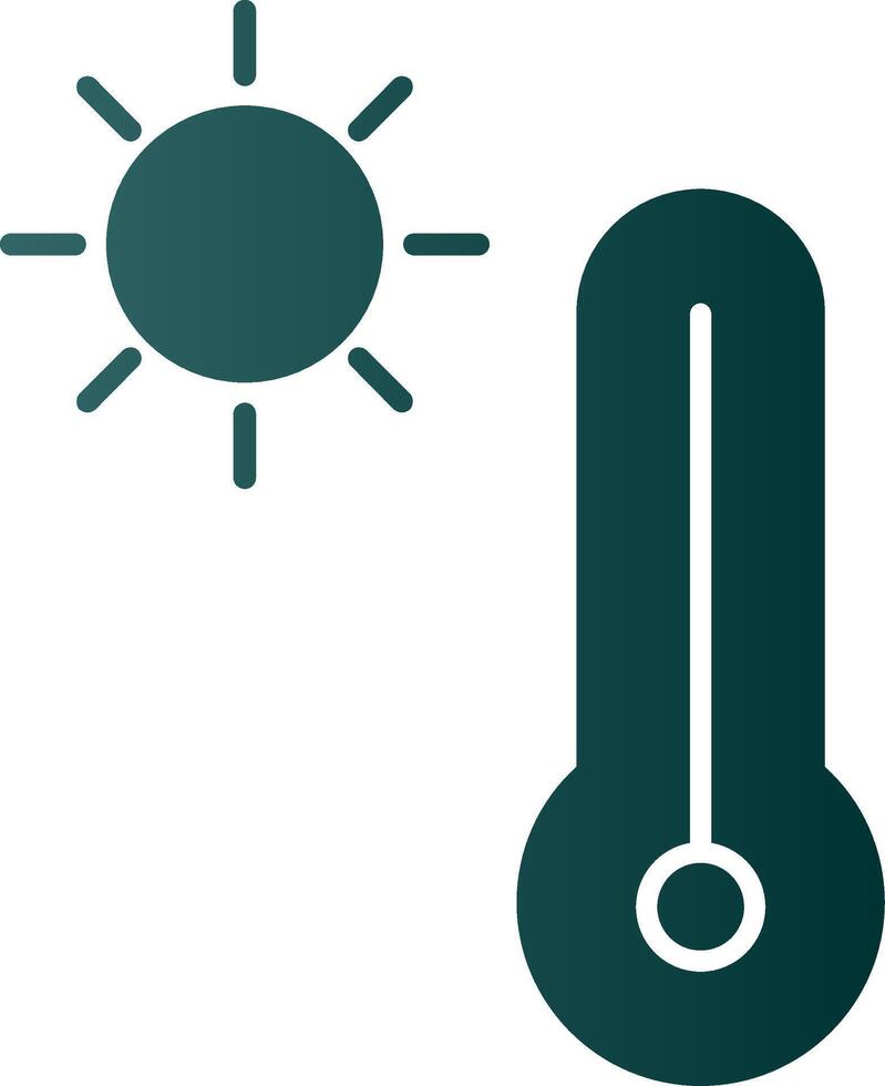 warm glyph helling icoon vector