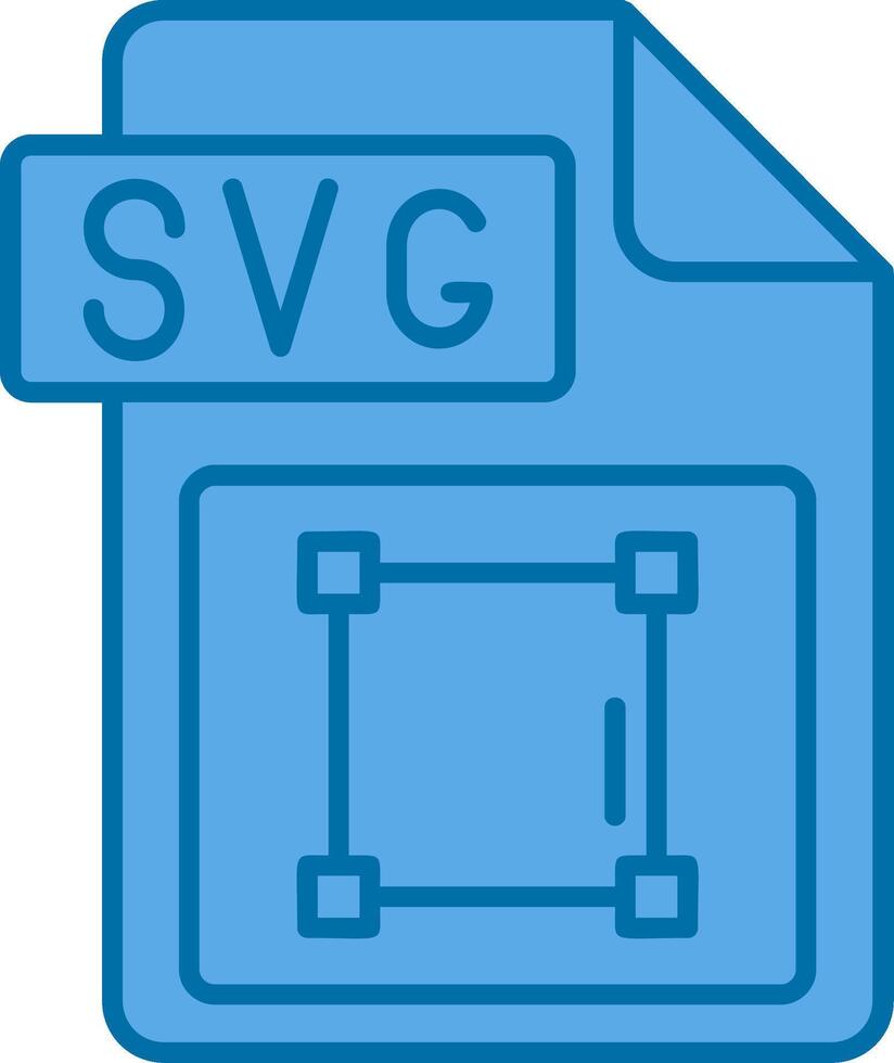 SVG het dossier formaat blauw lijn gevulde icoon vector