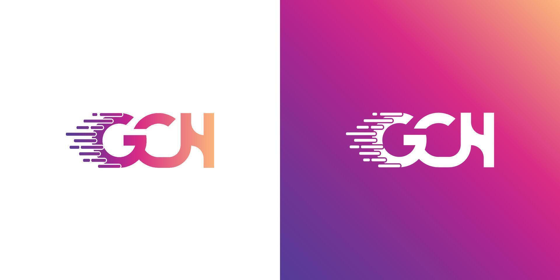 gch brief creatief modern logo ontwerp. gch brief eerste logo ontwerp sjabloon vector illustratie.