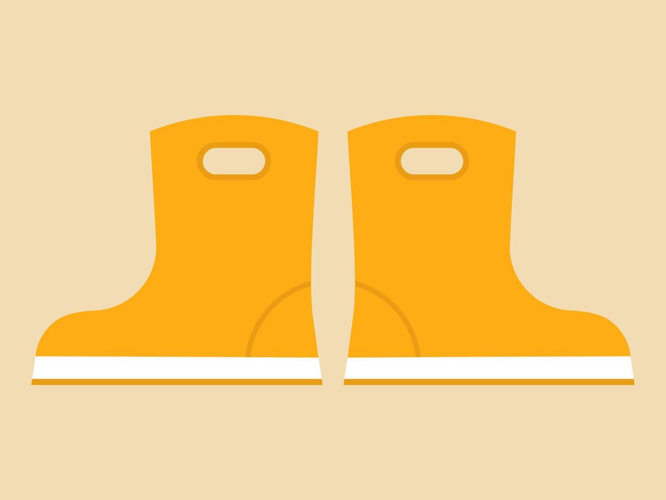geel rubber laarzen icoon vector illustratie