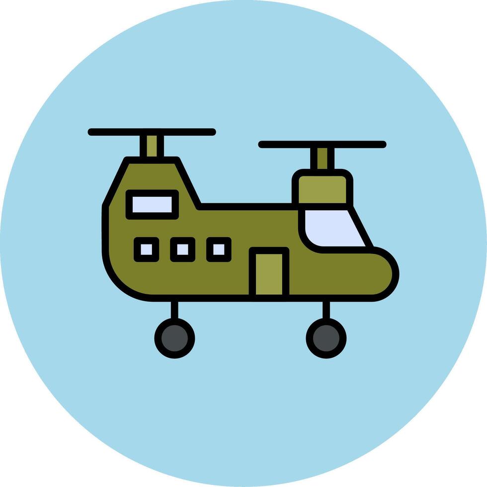 leger helikopter vector icoon