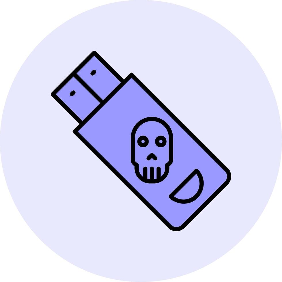 geïnfecteerde pendrive vector icoon