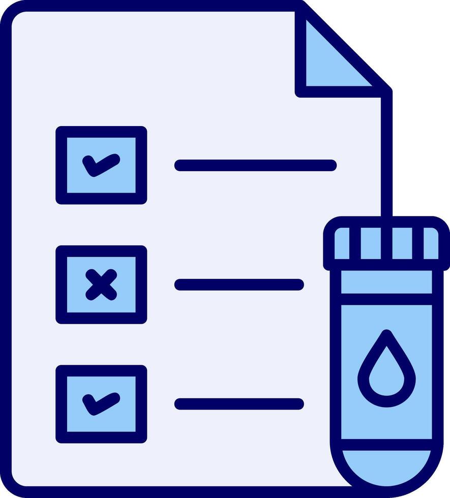 medisch test verslag doen van vector icoon