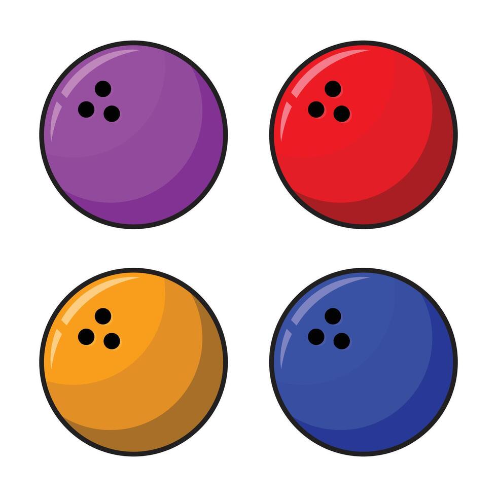 kleurrijk bowling bal geïsoleerd Aan wit achtergrond vector illustratie