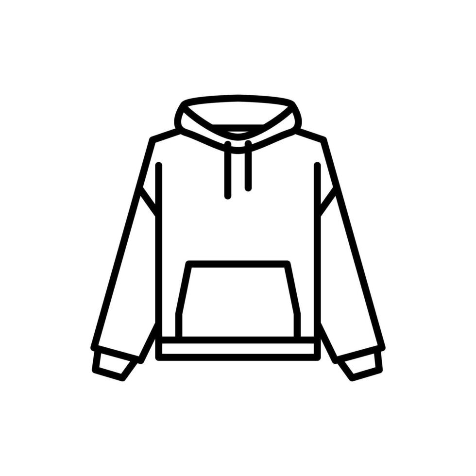 capuchon lijn icoon. capuchon slijtage teken. met een kap sweater symbool vector