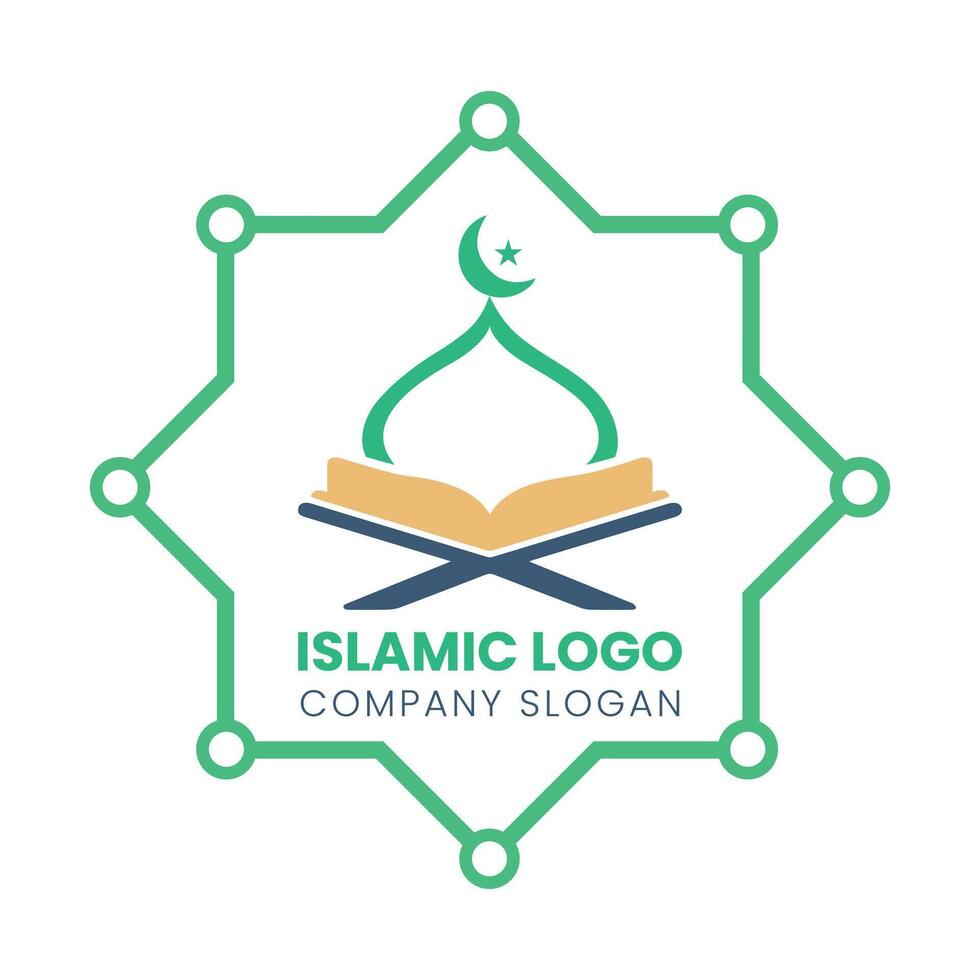 Islamitisch logo sjabloon, lint Islamitisch koepel paleis logo ontwerp sjabloon. moskee logo ideeën. inspiratie logo ontwerp. sjabloon vector illustratie.