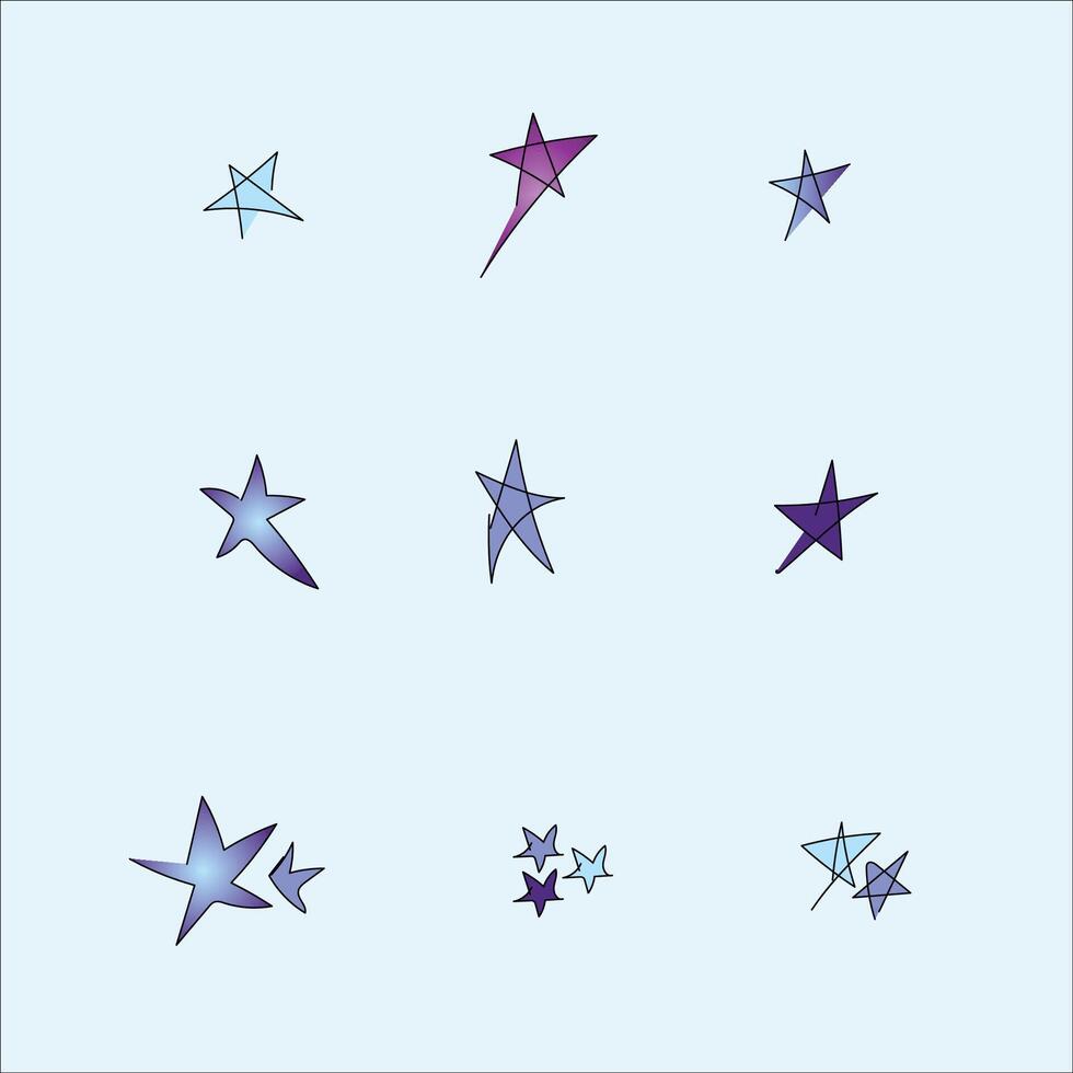 sterren klem kunst reeks vector