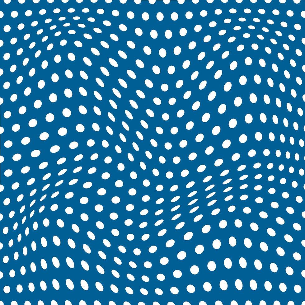 gemakkelijk abstract wit kleur polka punt golvend vervormen patroon Aan bosbes achtergrond vector