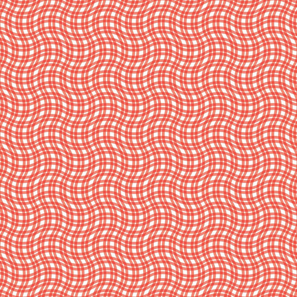 gemakkelijk abstract lite oranje kleur plaid controleren zig zag patroon Aan wit achtergrond vector