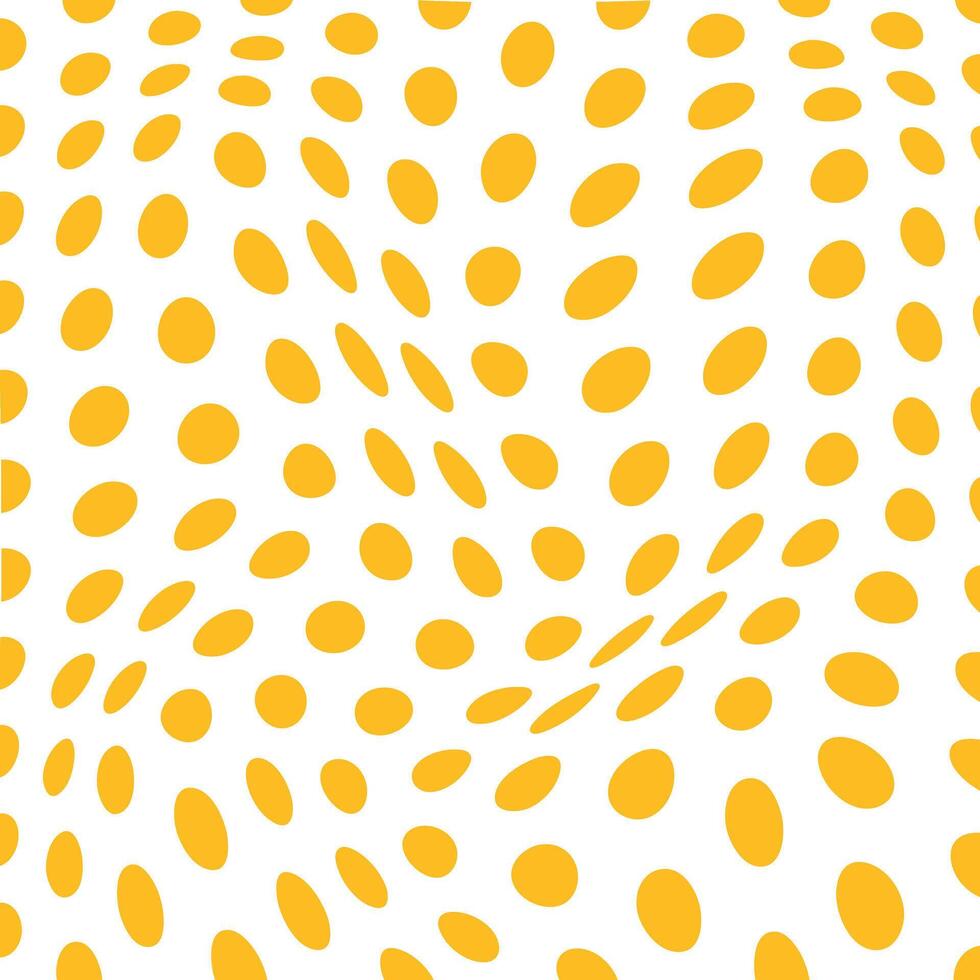 abstract oranje sap kleur polka punt golvend patroon Aan wit achtergrond vector