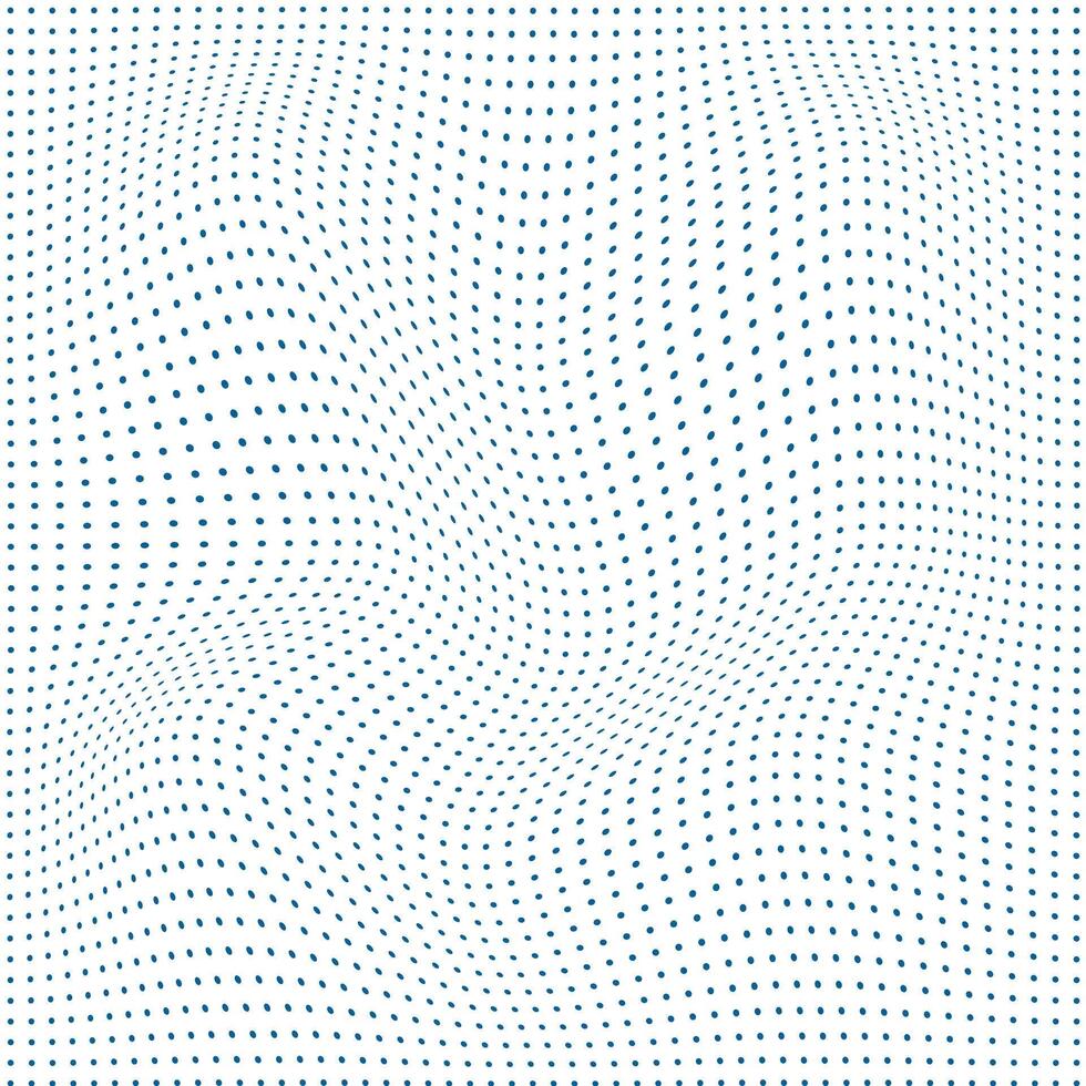 gemakkelijk abstract bosbes kleur klein polka punt golvend vervormen patroon vector
