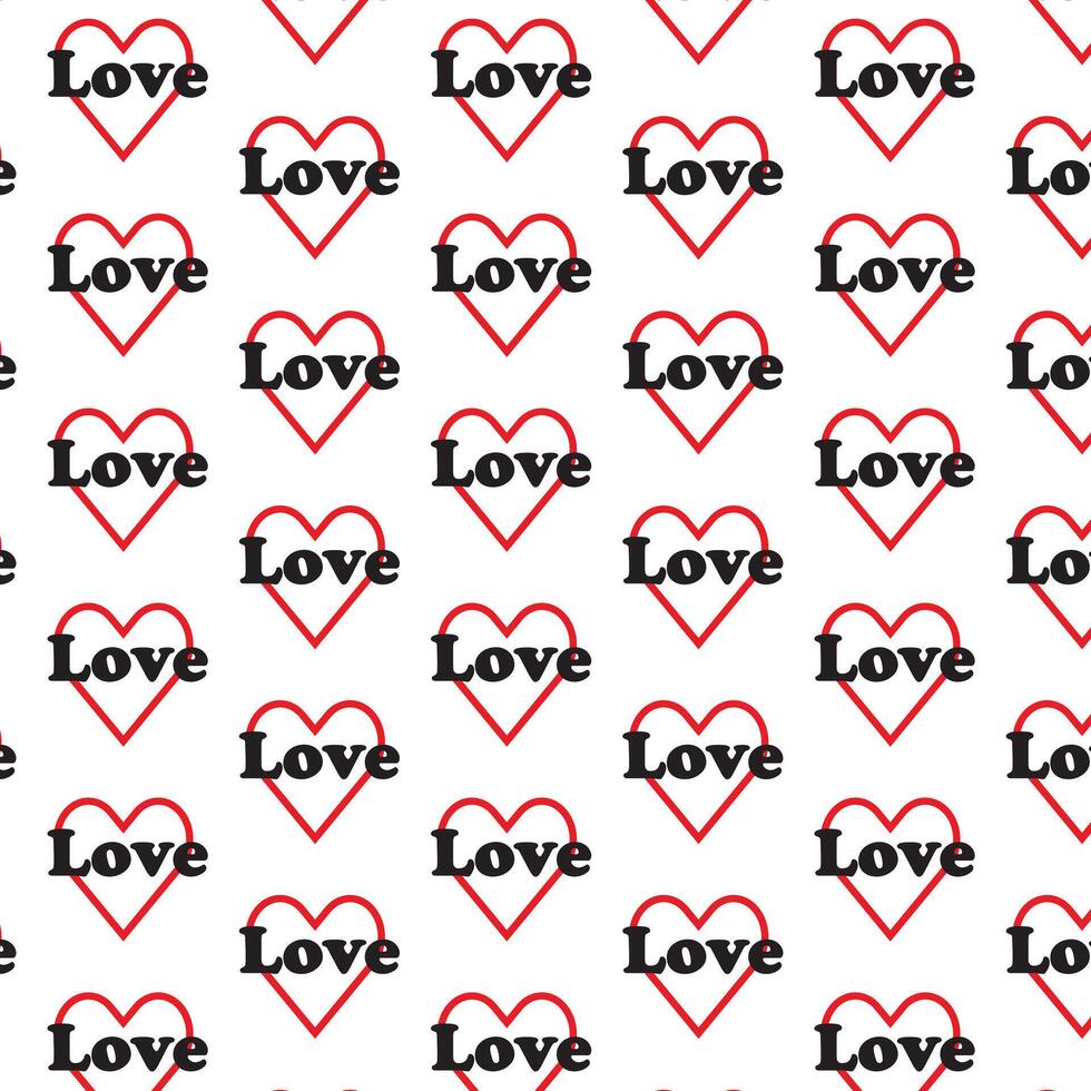 gemakkelijk abstract rood kleur hart vorm liefde brief patroon Aan wit achtergrond vector