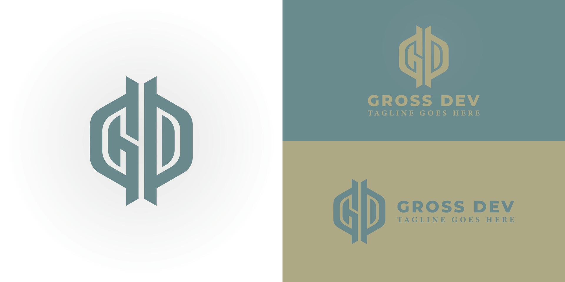 abstract eerste brief gd of dg logo in groen kleur geïsoleerd in wit groen achtergrond toegepast voor echt landgoed financiën groep logo ook geschikt voor de merken of bedrijven hebben eerste naam dg of gd. vector