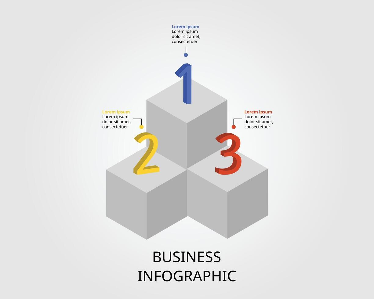 tijdlijn stap tabel sjabloon voor infographic voor presentatie voor 3 element vector