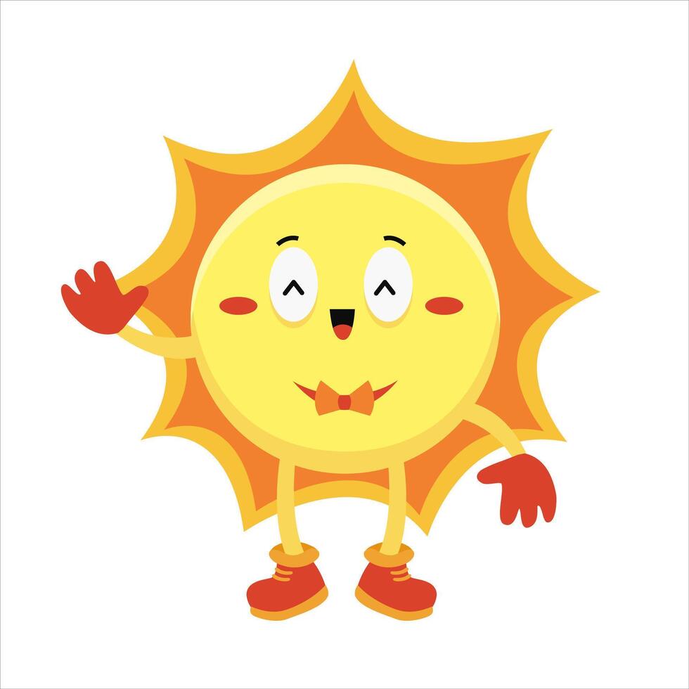 zon vector illustratie mascotte