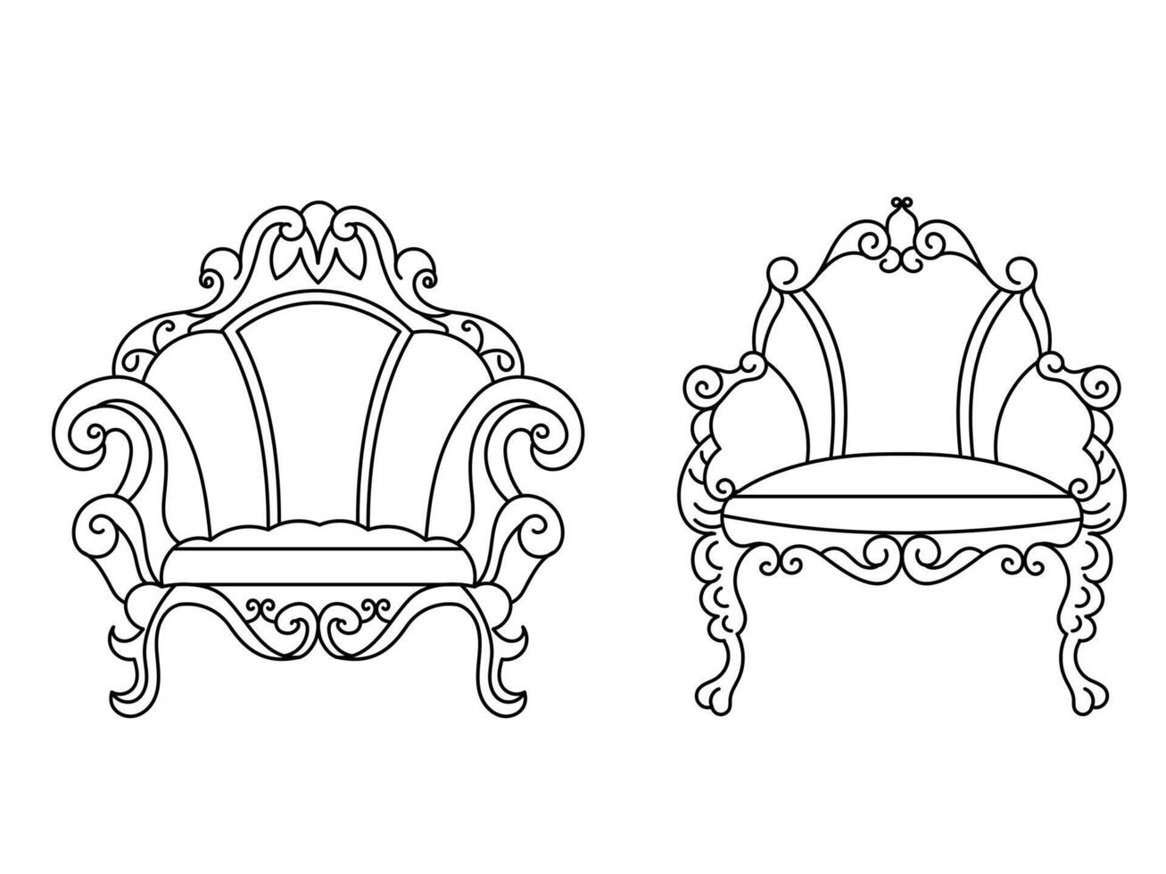 modern meubilair fauteuil huis, doorlopend lijn tekening uitvoerend kantoor stoel concept, sofa stoel vector illustratie