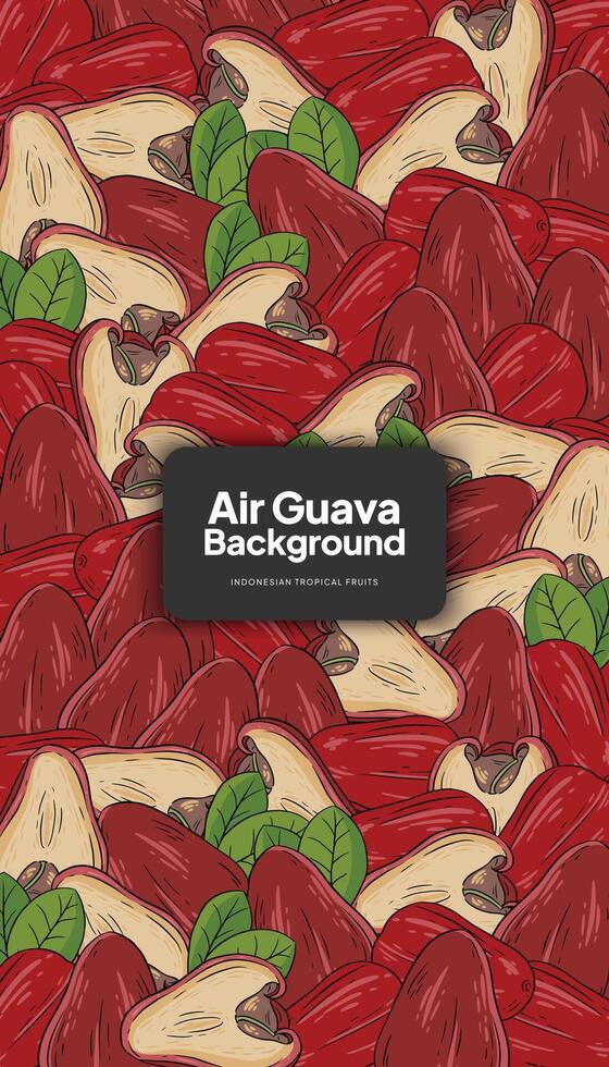 lucht guava achtergrond illustratie, tropisch fruit ontwerp achtergrond voor sociaal media post vector