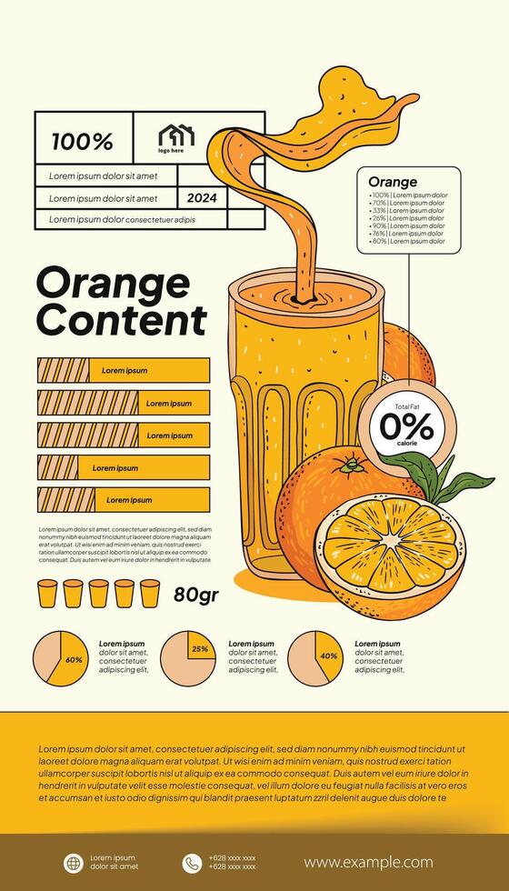 Gezondheid infographic sjabloon met tropisch fruit illustratie vector