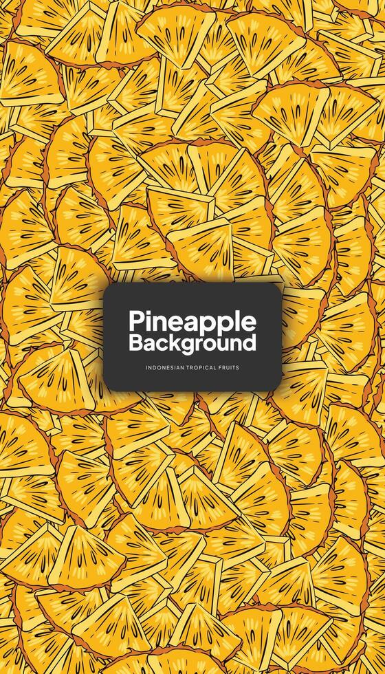 ananas achtergrond illustratie, tropisch fruit ontwerp achtergrond voor sociaal media post vector