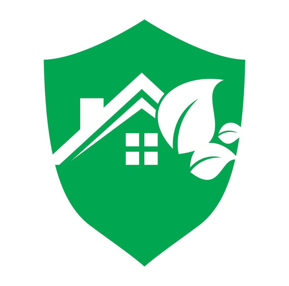 eco blad huis logo. natuur groen huis concept ontwerp icoon vector. vector