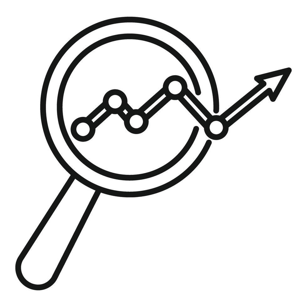 controle onderzoeken diagram icoon schets vector. studie geval risico vector