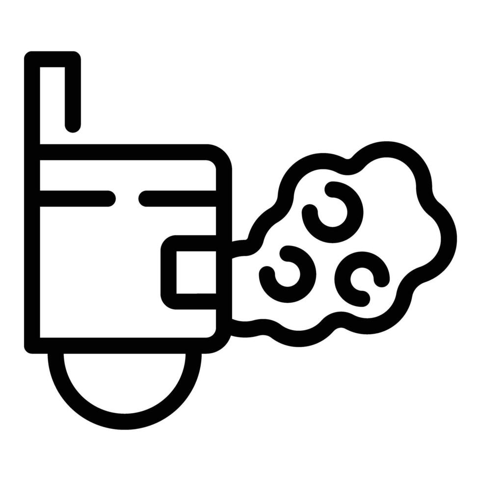 gas- verontreiniging donker icoon schets vector. damp motor vector