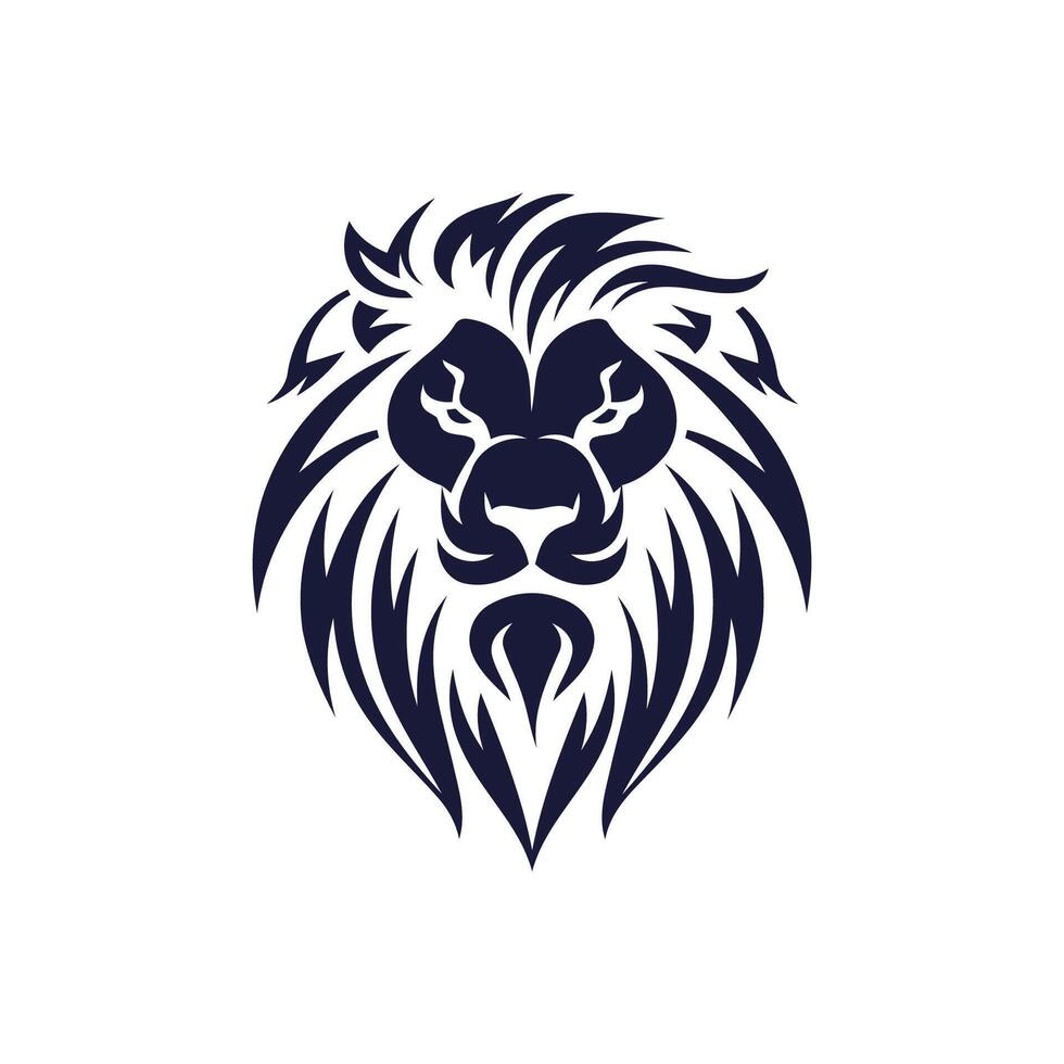 ai gegenereerd leeuw hoofd logo icon.premium koning dier teken. vector illustratie.