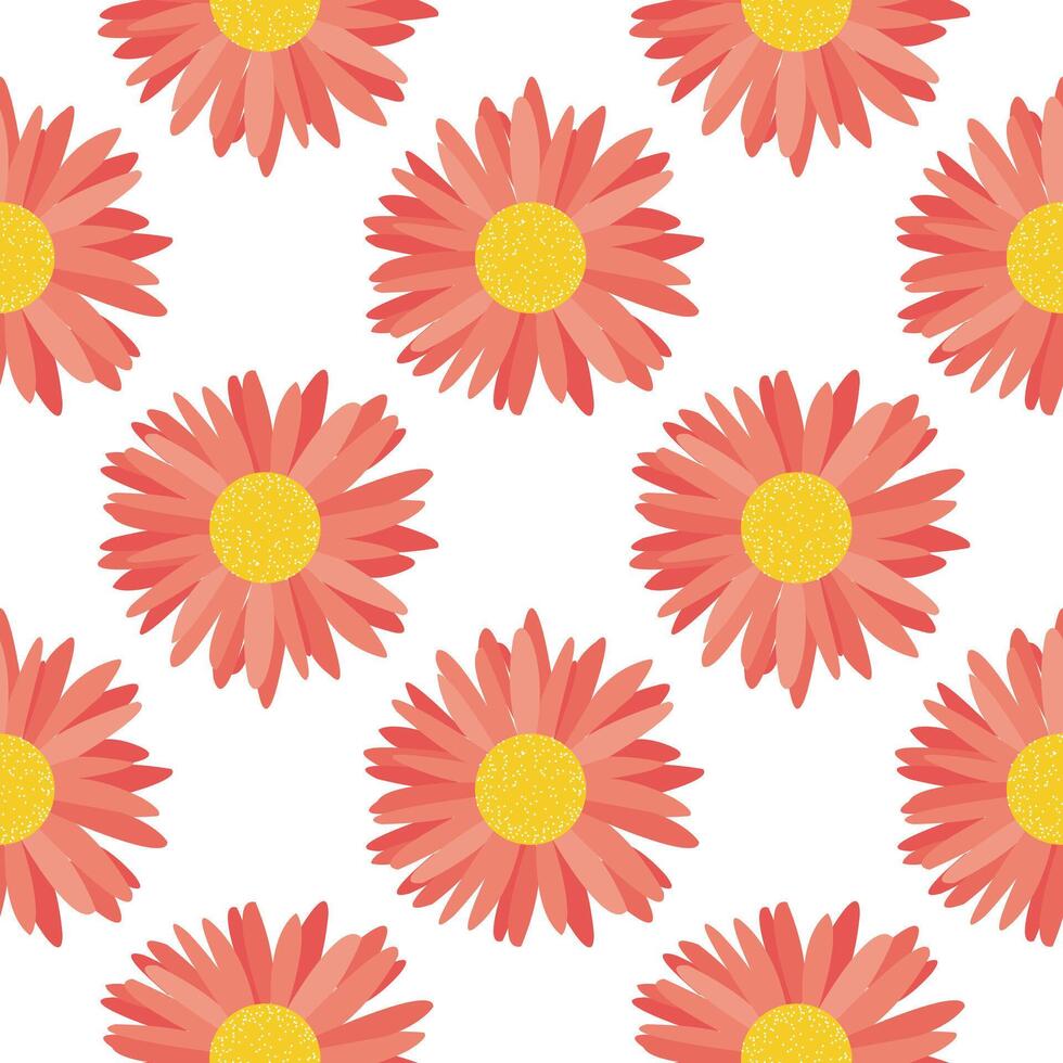 naadloos patroon, chrysant bloemen Aan een wit achtergrond. achtergrond, afdrukken, textiel, behang, vector