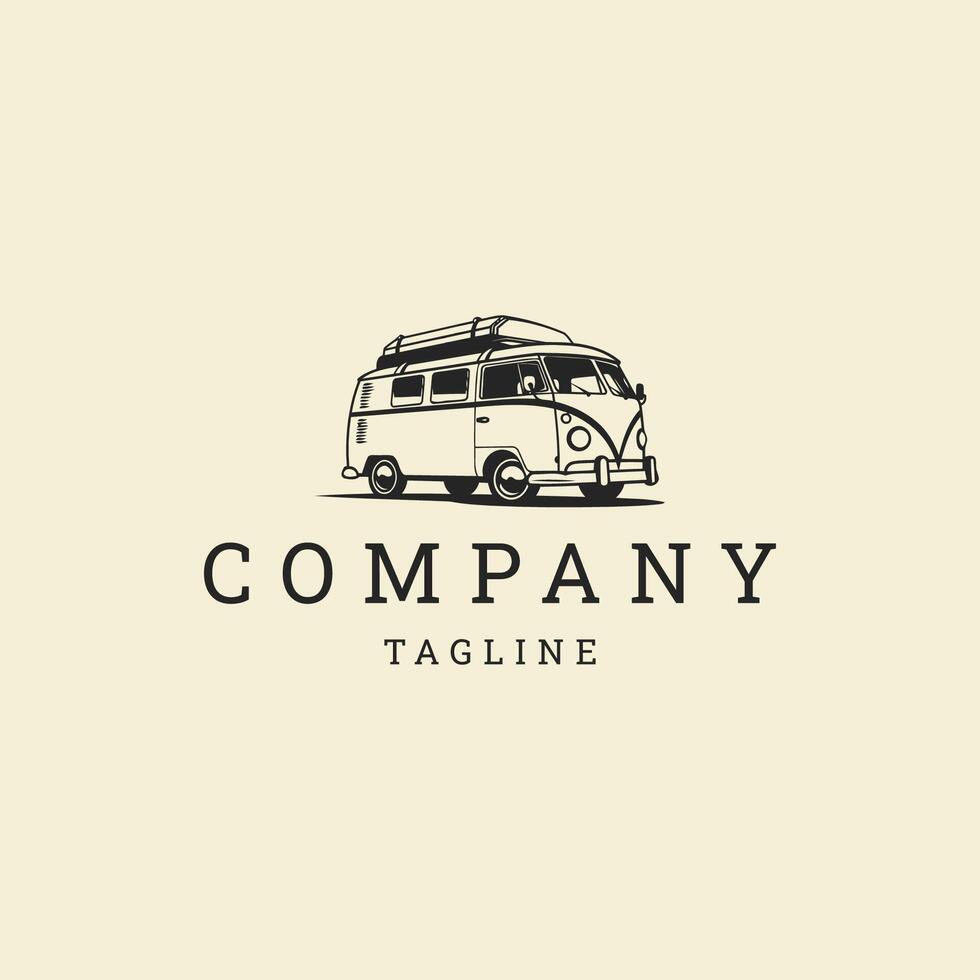 ai gegenereerd camper busje logo vector icoon ontwerp sjabloon