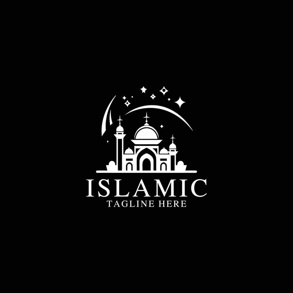 ai gegenereerd moskee logo ontwerp met Islamitisch creatief concept vector