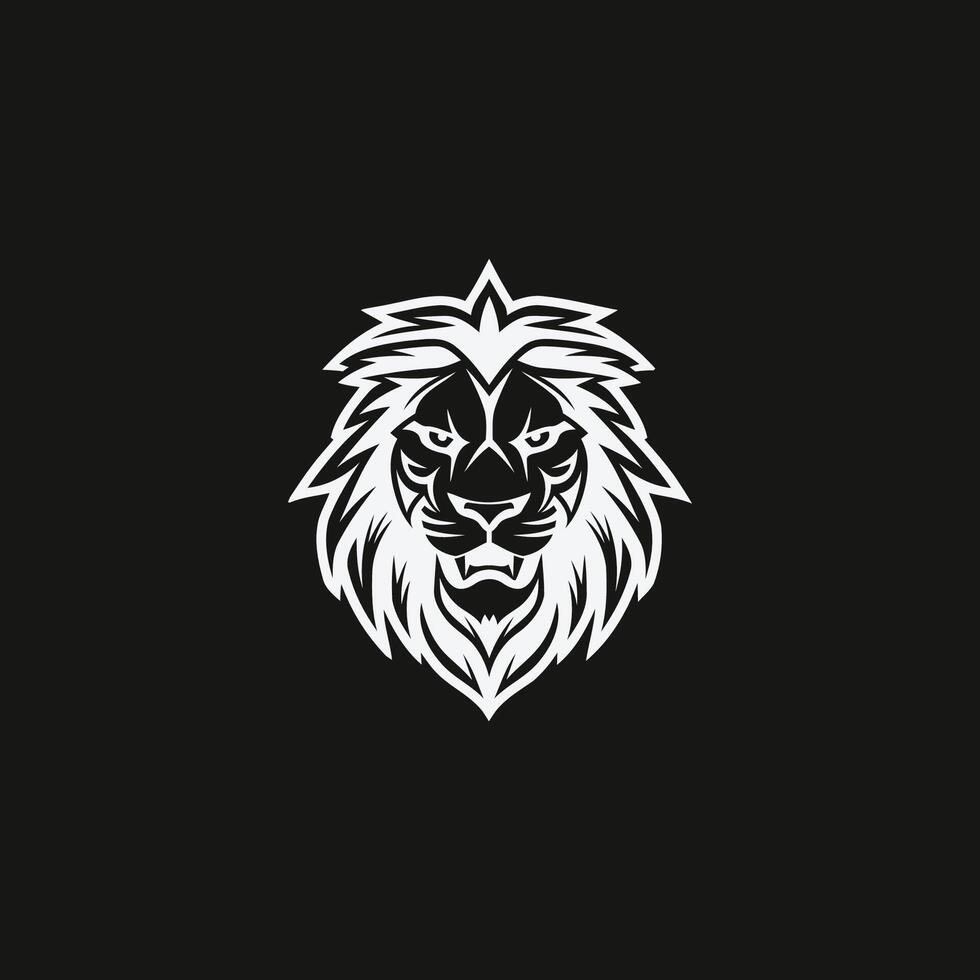 ai gegenereerd leeuw hoofd logo icon.premium koning dier teken. vector illustratie.