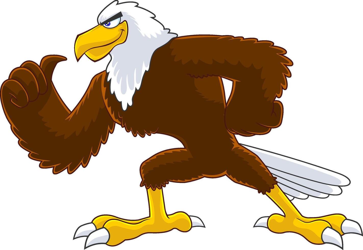 adelaar vogel tekenfilm karakter vector illustratie geïsoleerd Aan wit achtergrond
