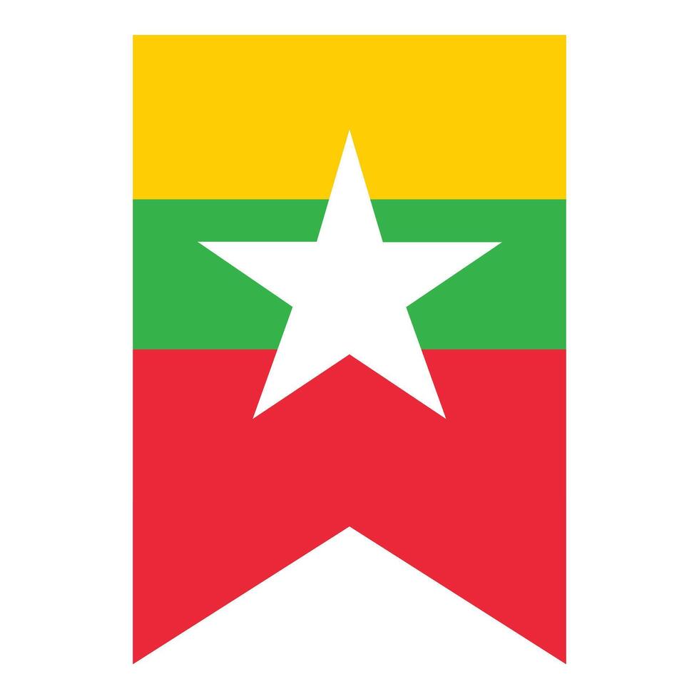 Myanmar vlag embleem icoon tekenfilm vector. festival cultuur vector