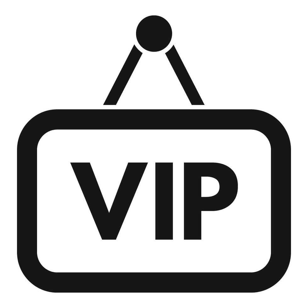 vip bord icoon gemakkelijk vector. koffer vliegmaatschappij vector