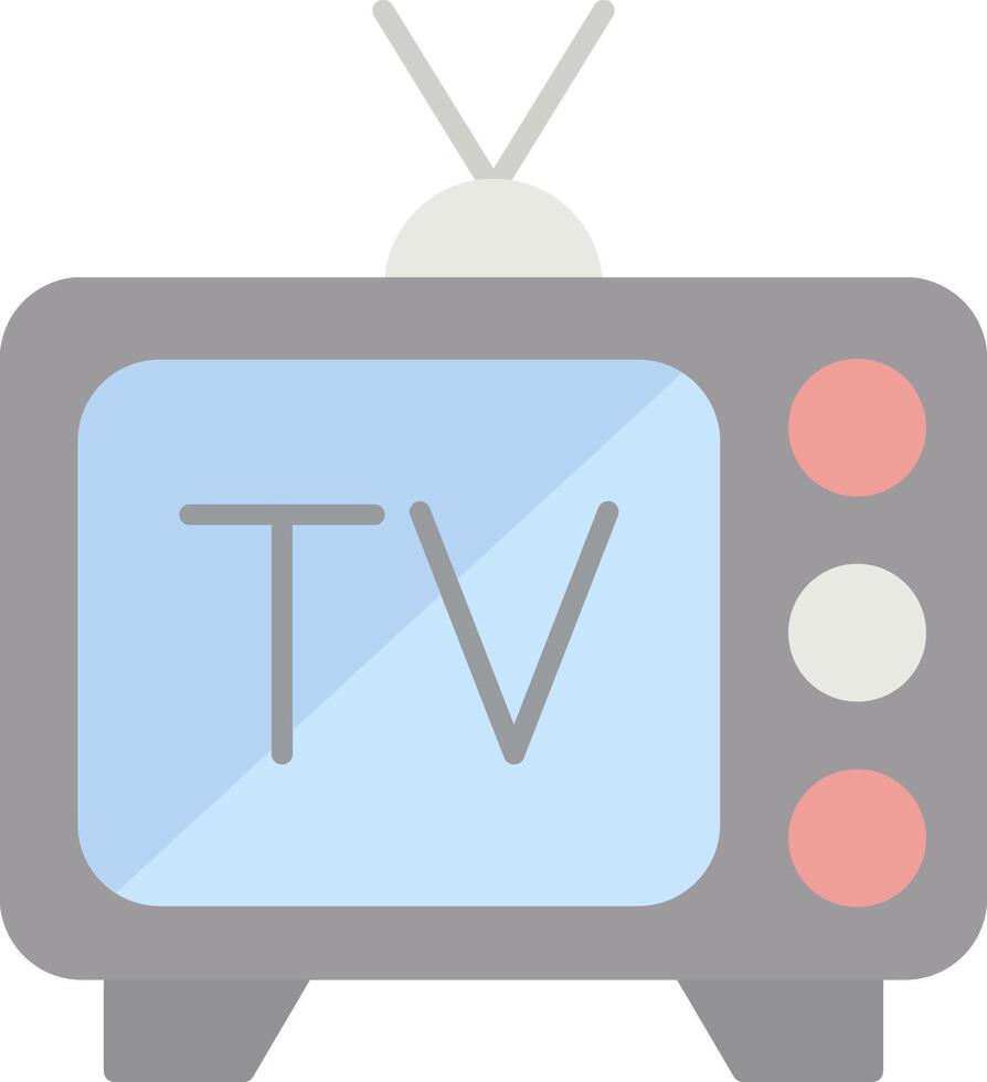 TV vlak licht icoon vector