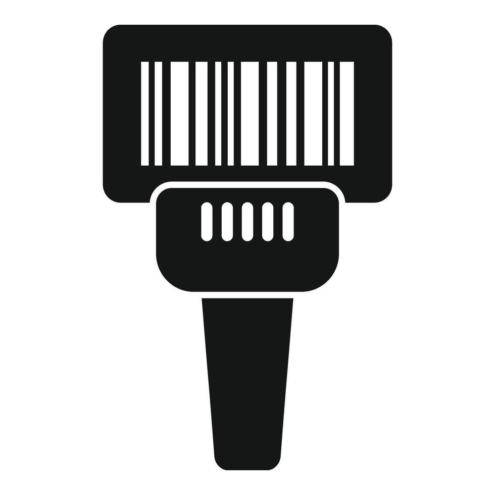 slim bar code scanner icoon gemakkelijk vector. snel reactie vector