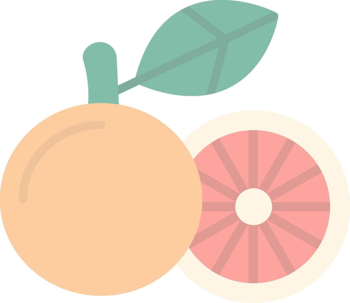 grapefruit vlak licht icoon vector