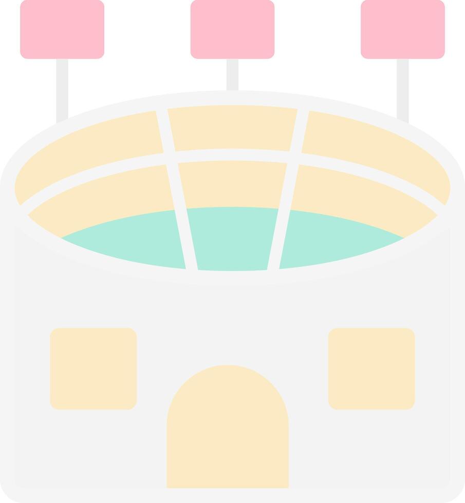 stadion vlak licht icoon vector