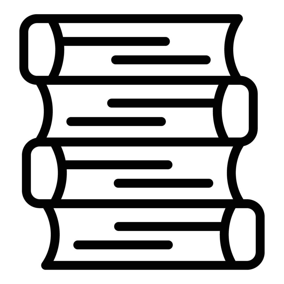 boek stack icoon schets vector. school- onderwijs vector