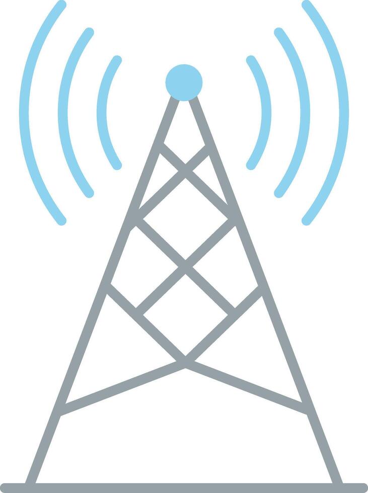 antenne vlak licht icoon vector