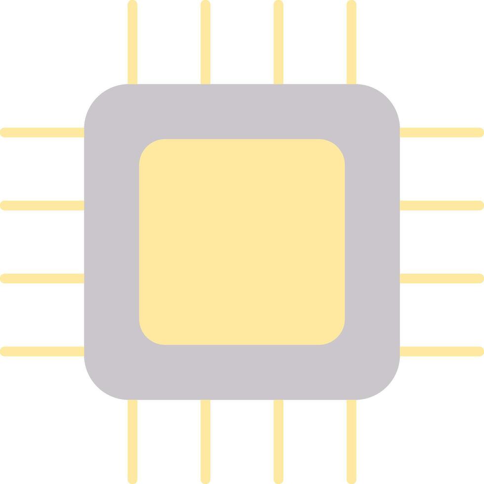 CPU vlak licht icoon vector